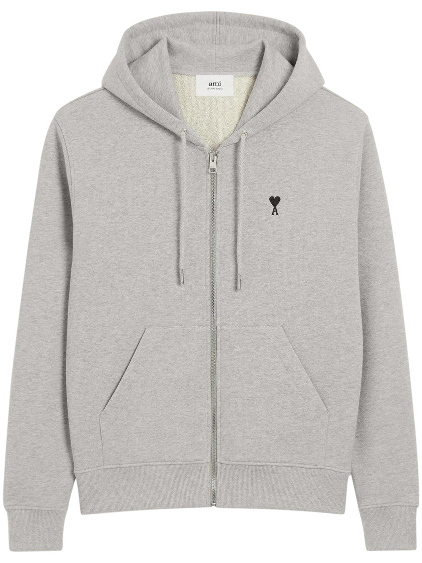 Ami Relaxed Brown Hoodie With Oversized Fit