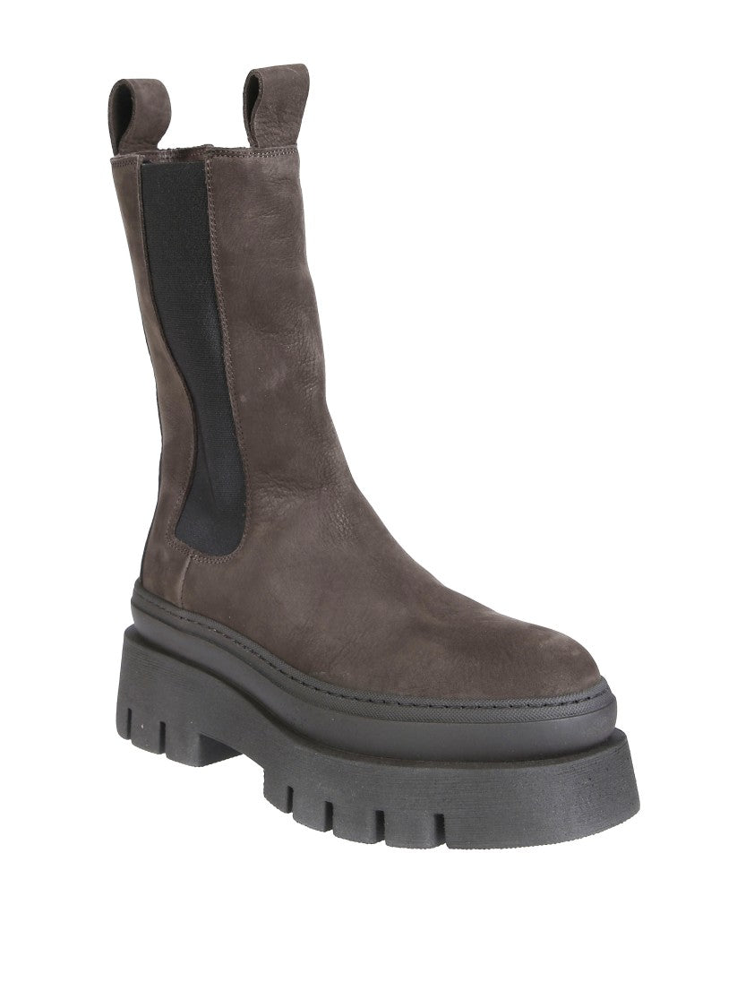 Copenhagen Dark Brown Chunky Sole Boots