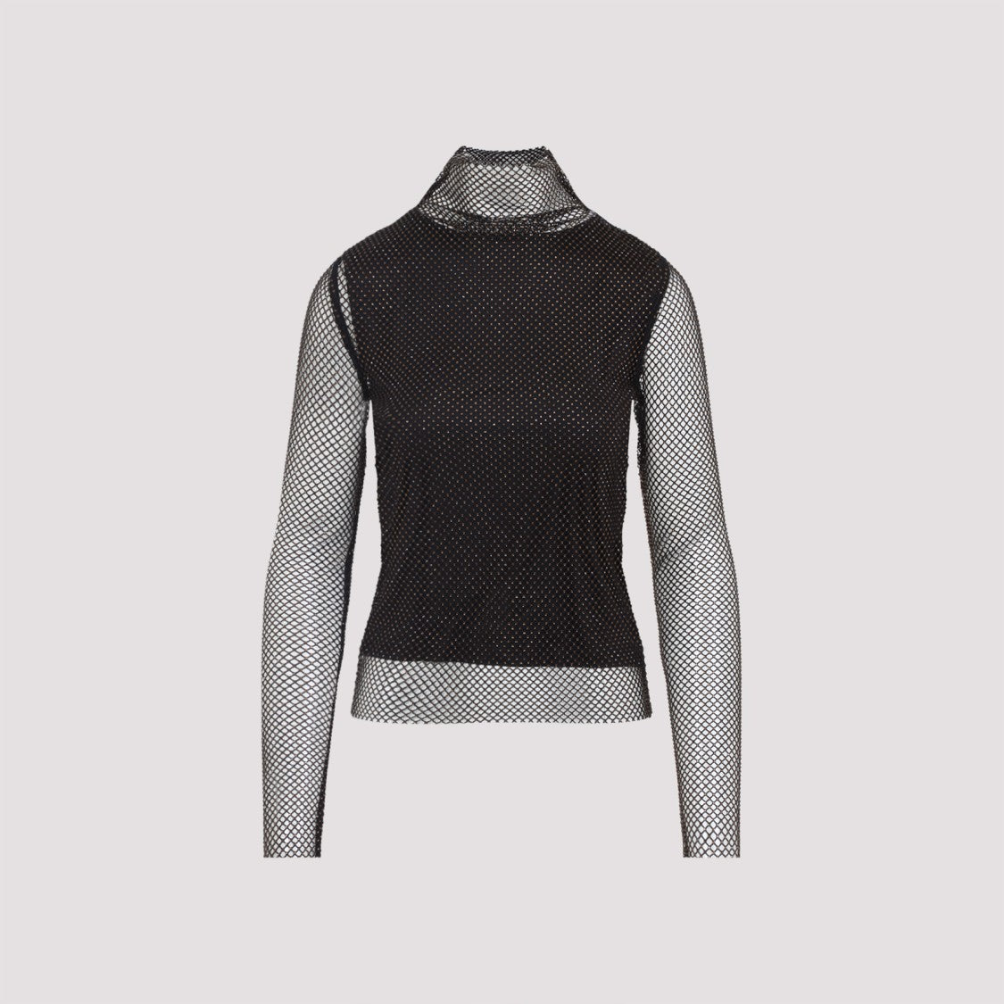 Sportmax Fitted Black Top With Crystal Detailing