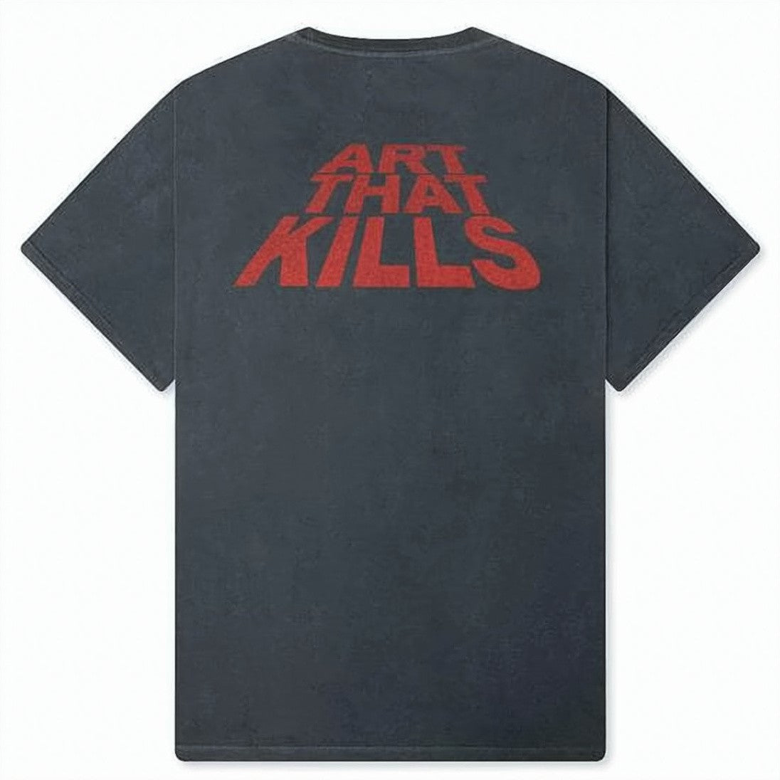 Gallery Dept. Washed Black Graphic T-Shirt With Skull
