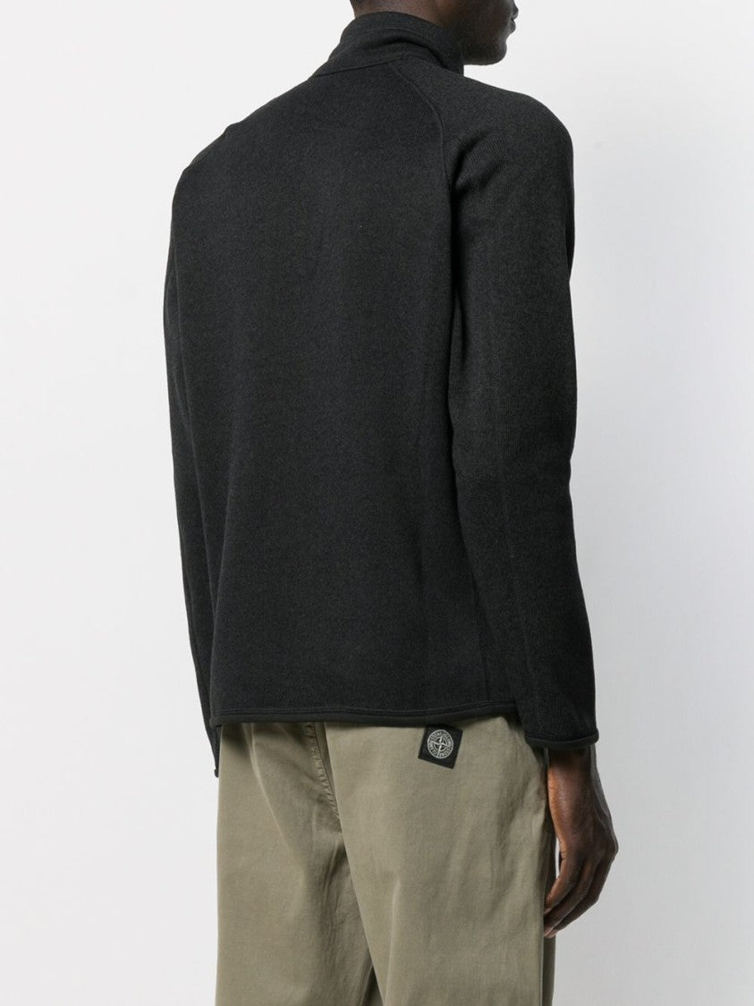 Patagonia Textured Knit Black Zip-Through Sweater