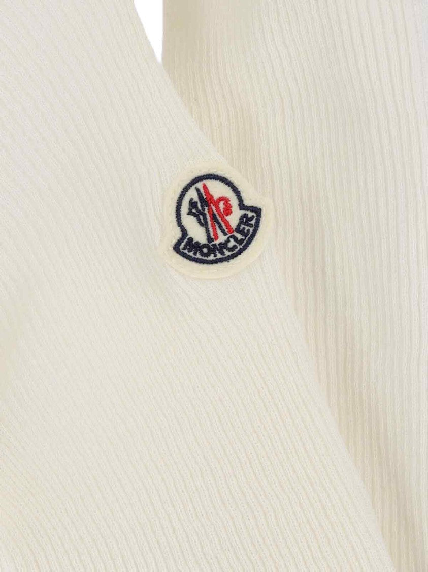 Moncler Ribbed Cotton-Blend Moncler Top With Classic Collar