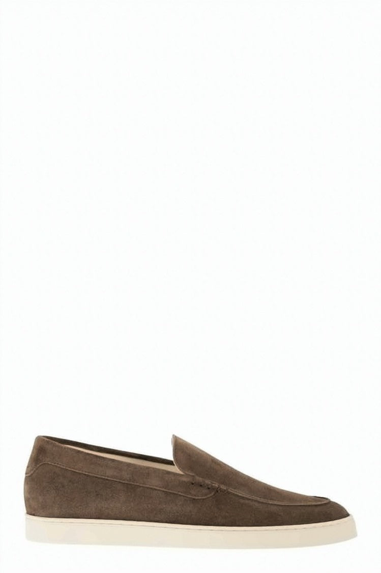 Brunello Cucinelli Chevron Pattern Suede Slip-On Sneakers
