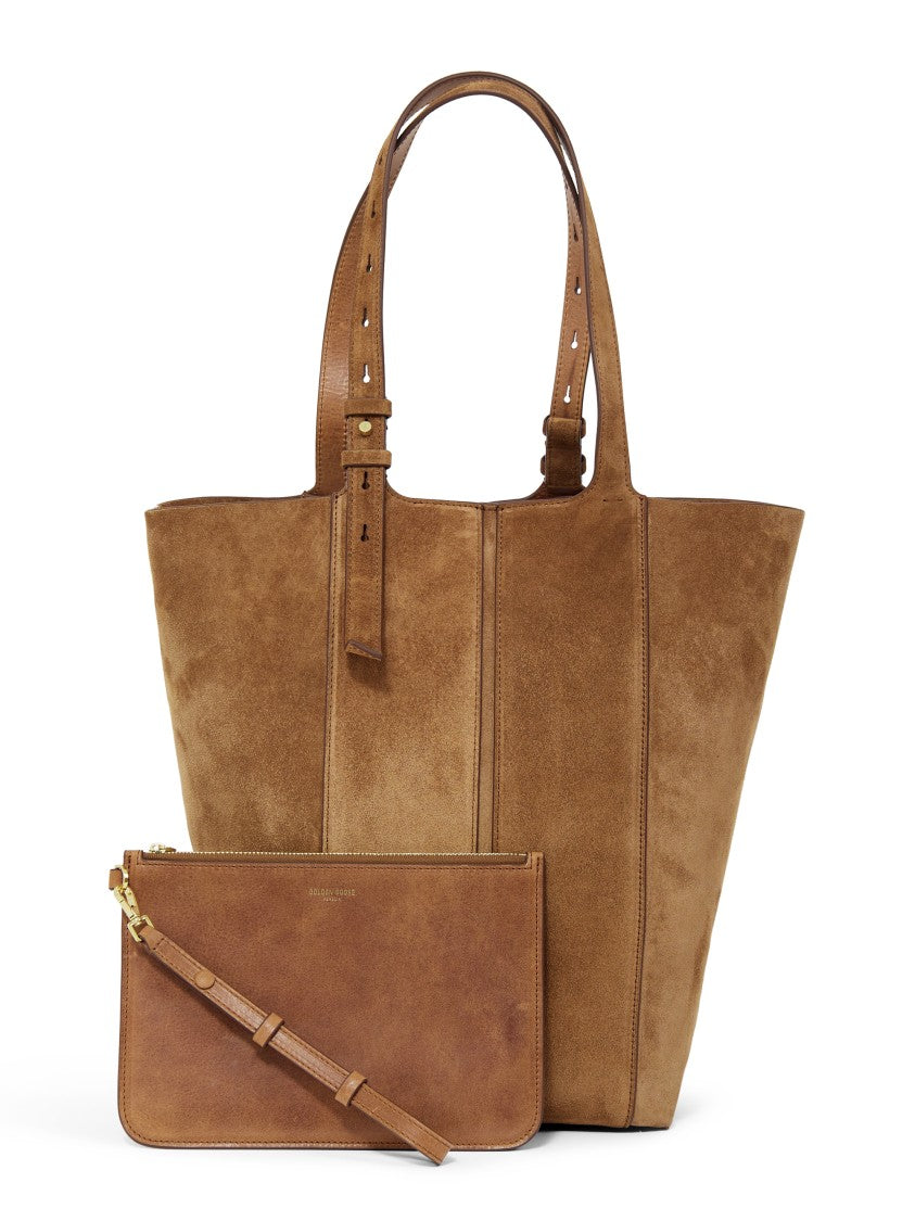 Golden Goose Fringed Palmellato Leather And Suede Handbag