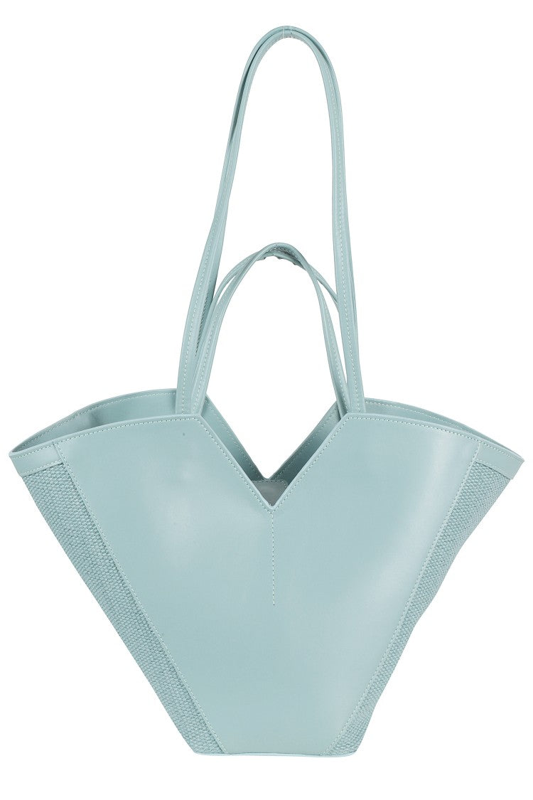 Biasia Laguna Winona 4Ever Embossed Logo Leather Tote Bag