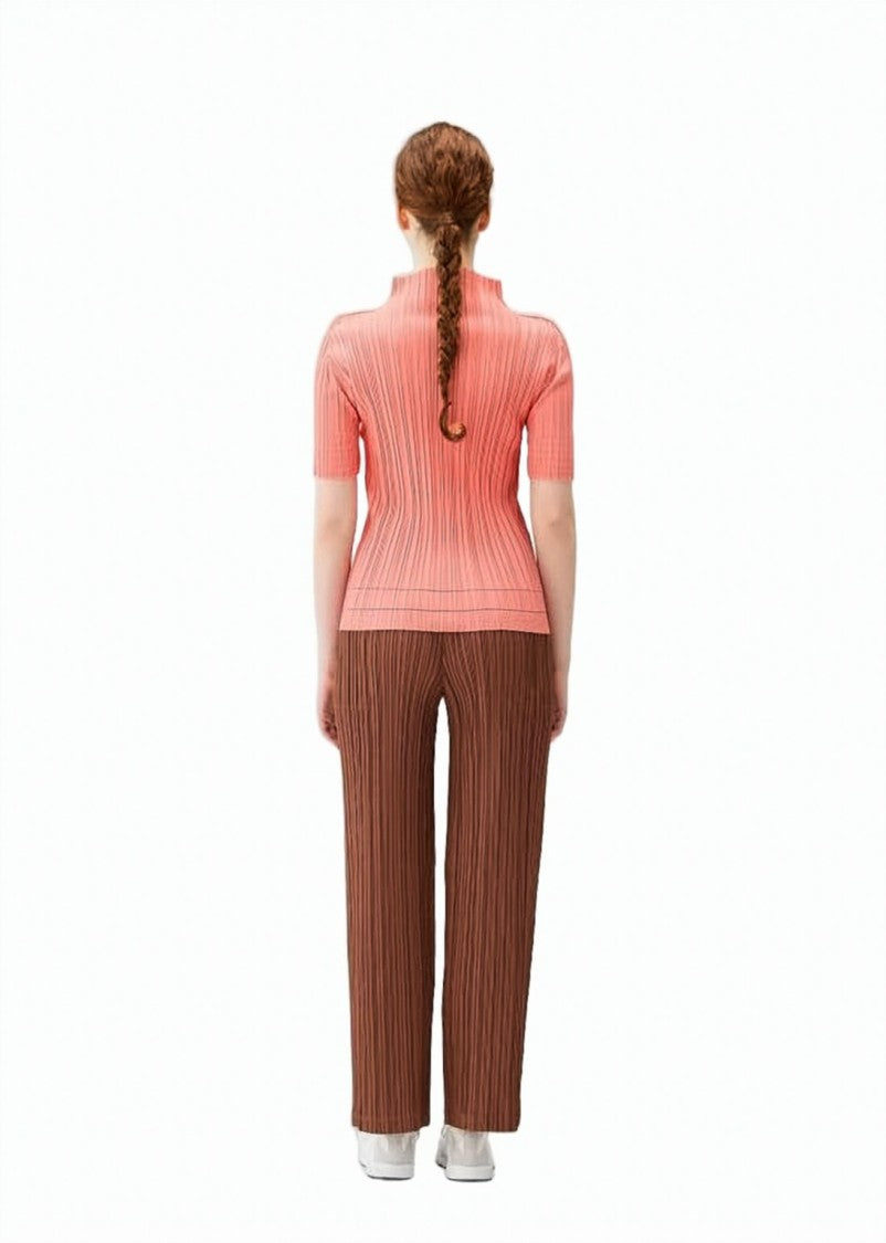 Pleats Please Pleated Texture Straight-Leg Pants