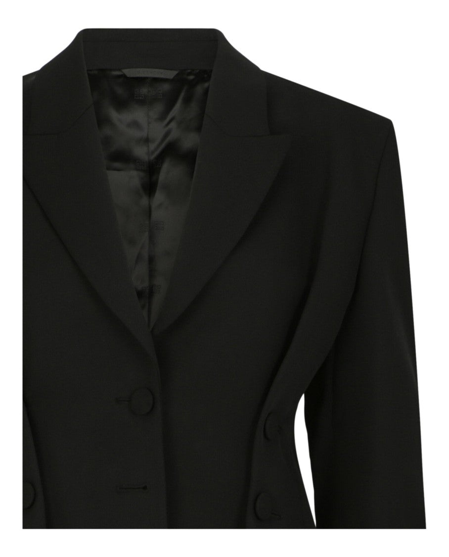 Givenchy Structured Tricotine Wool Jacket With Satin Collar