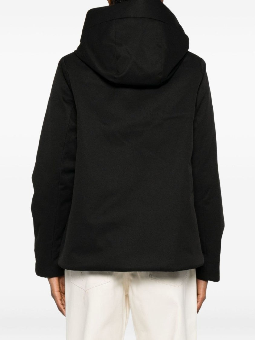 Save The Duck Lightweight Black Jacket With High Collar