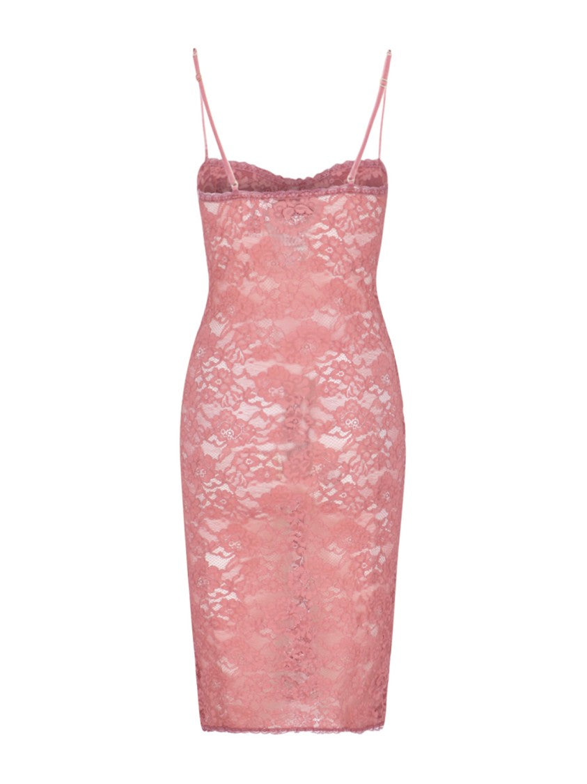 Oséree Floral Lace Midi Dress