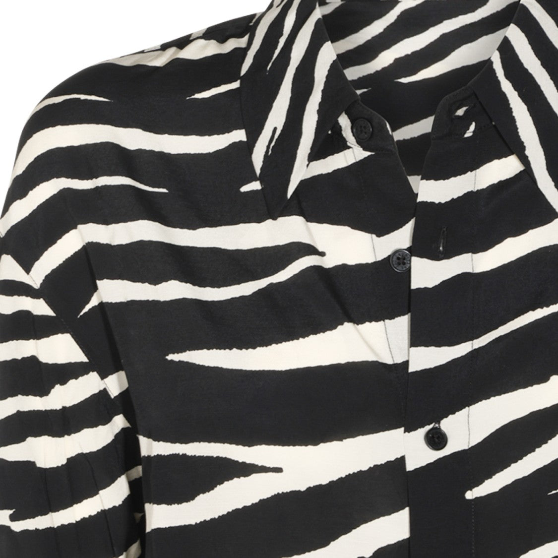 Zadig & Voltaire Animal Print Viscose Shirt With Button-Down Front