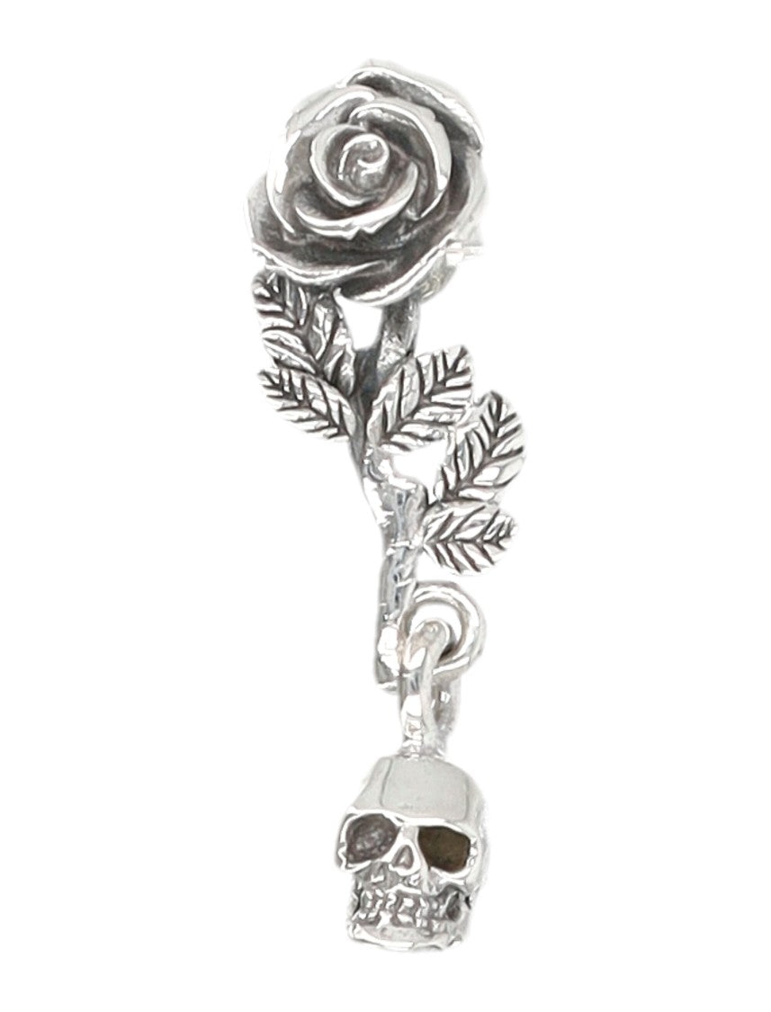 Emanuele Bicocchi Rose And Skull Earring