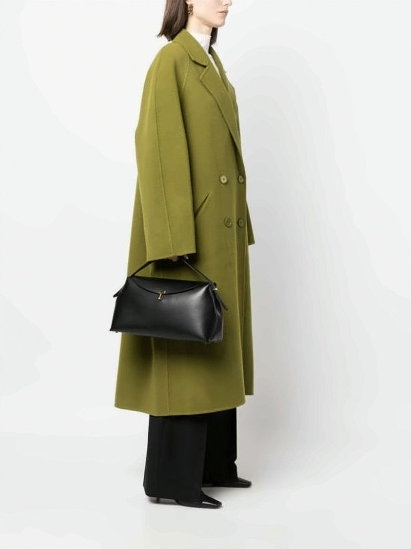 Totême Structured Black Calf Leather Shoulder Bag