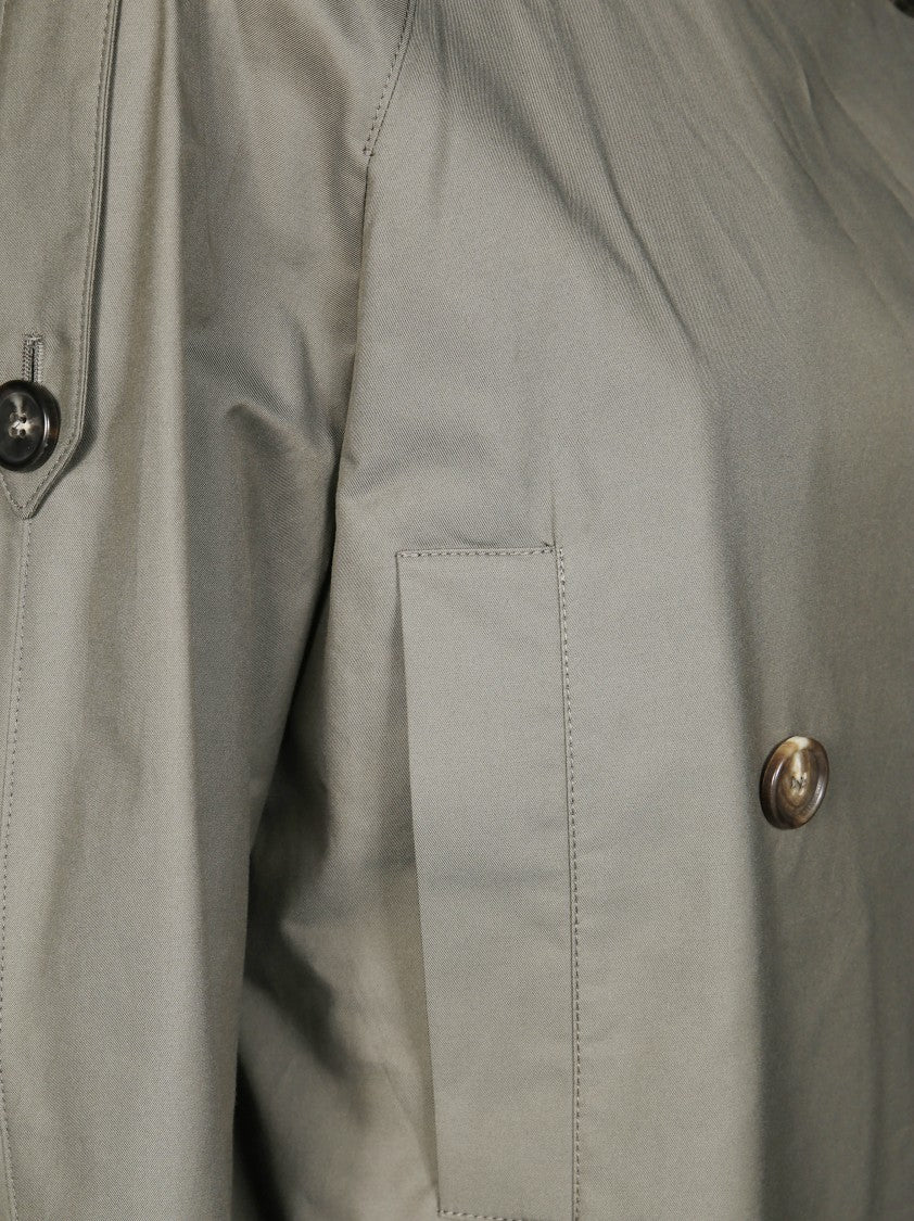 Max Mara Collarless Double-Breasted Jim Trench Coat