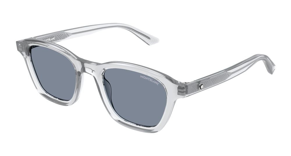 Montblanc Grey Mb0384s Acetate Square Sunglasses