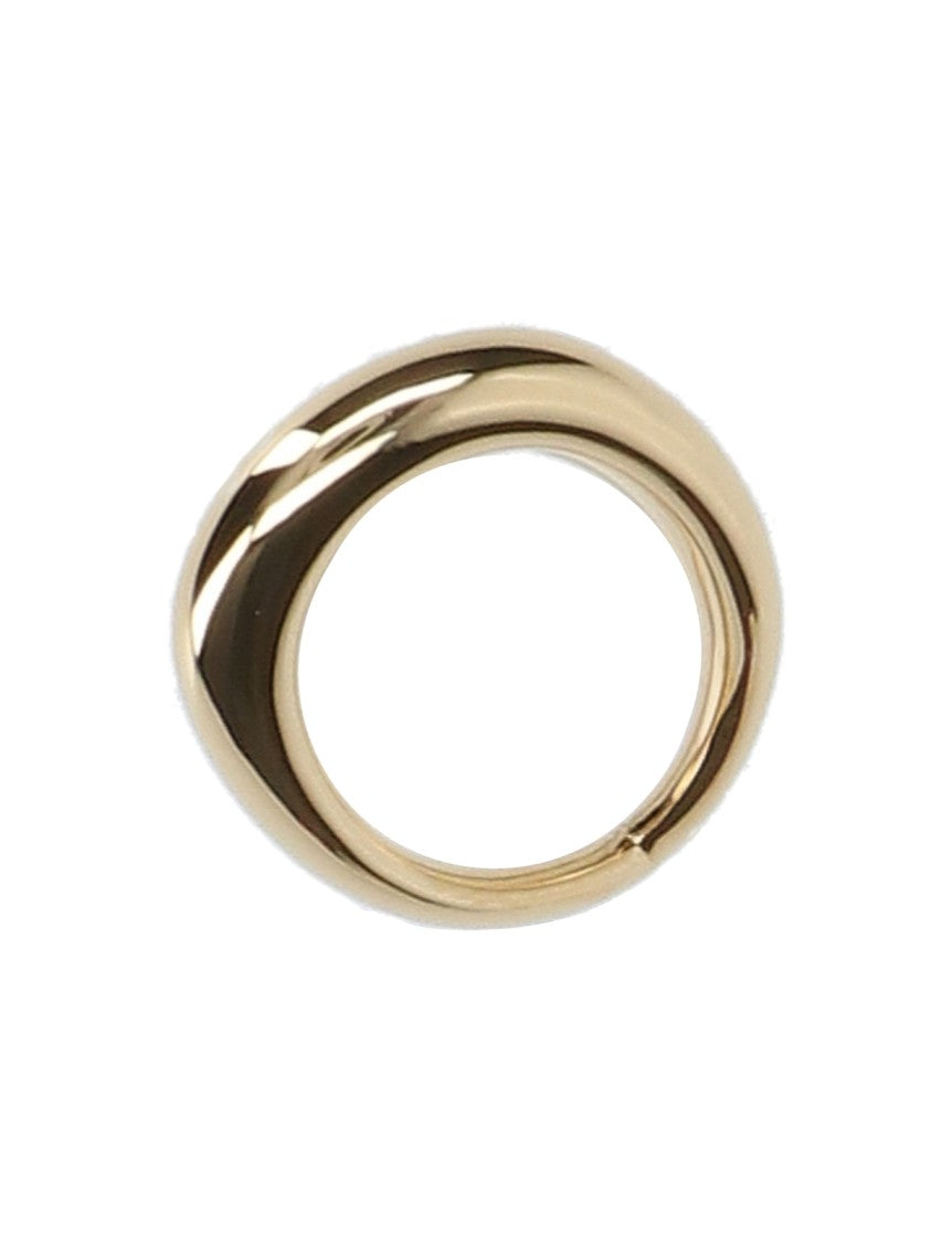 Charlotte Chesnais Double-Band Gold Ring With X-Shaped Crossbar