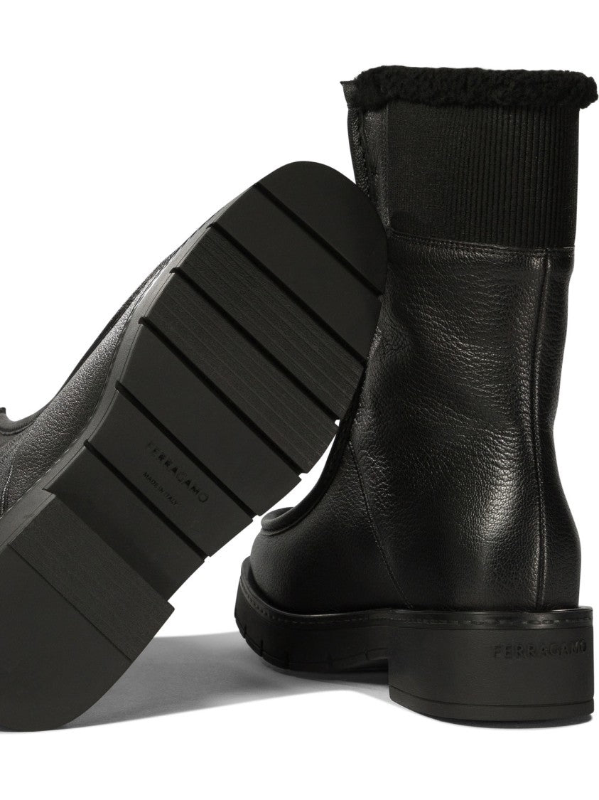 Ferragamo "Montse Fur" Ankle Boots