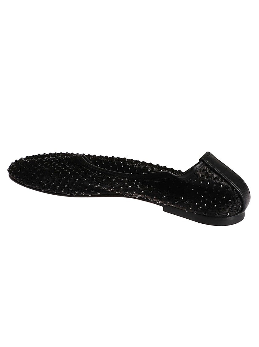 Dear Frances Flat Mesh Shoe With Crystal Embellishments