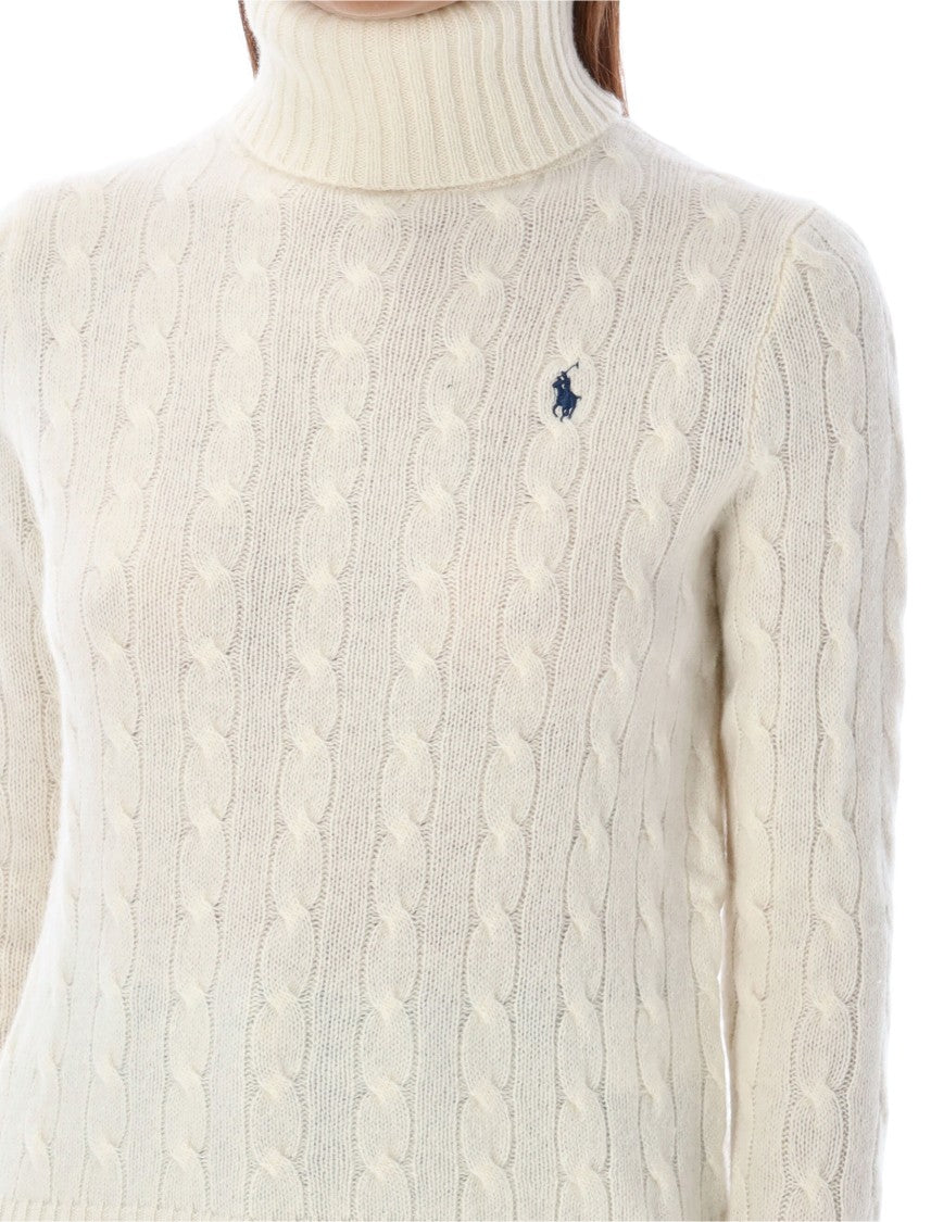 Polo Ralph Lauren Cable-Knit Turtleneck Sweater In Soft Wool-Cashmere Blend