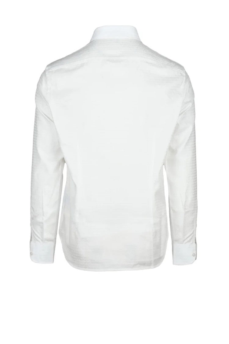 Emporio Armani White Regular Fit Cotton Men's Shirt