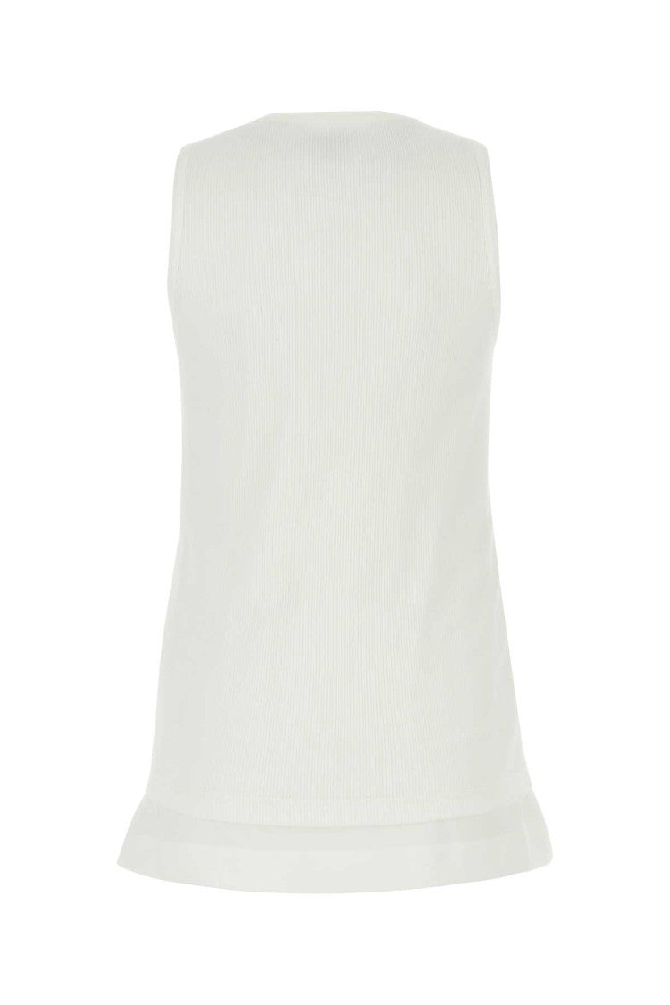 Bottega Veneta White Jersey Top
