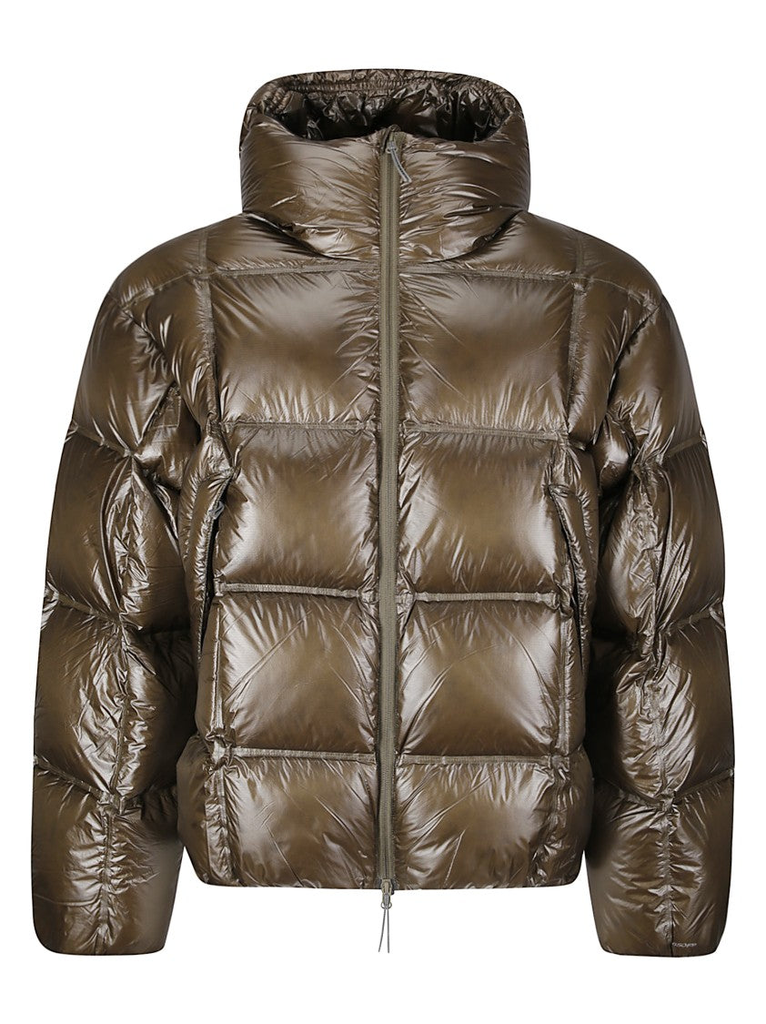 Roa Apparel Quilted Down Jacket With Oversized Pockets And Hood