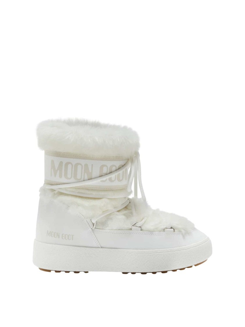 Moon Boot Black Ltrack Faux Fur Trim Boots