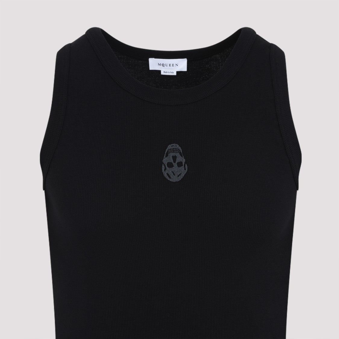 Alexander Mcqueen Black Cotton Tank Top