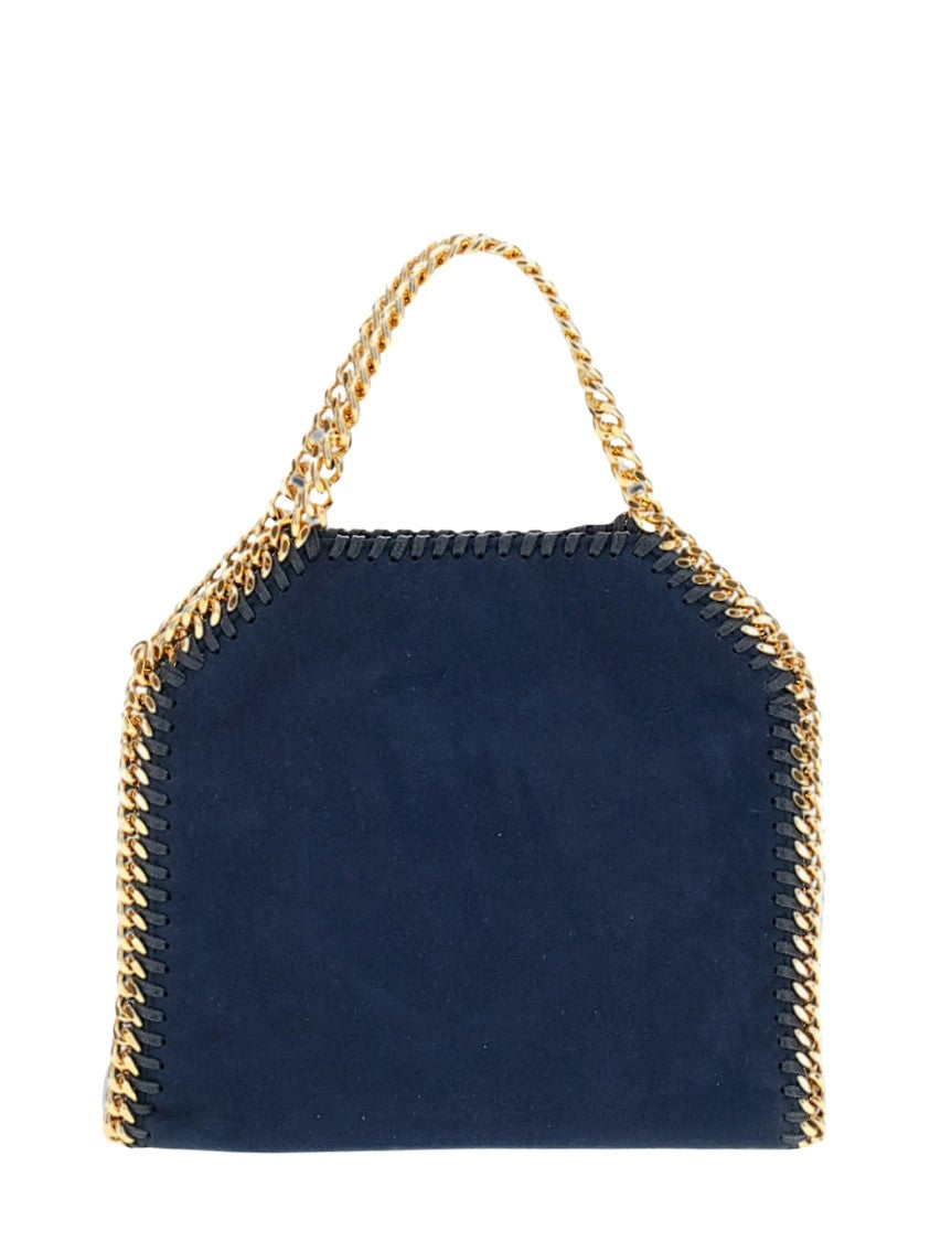 Stella Mccartney Navy Falabella Chain-Trimmed Shoulder Bag