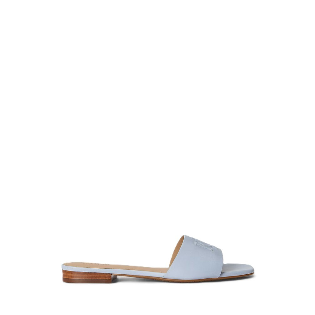 Lauren Ralph Lauren Slide Sandal With Wide Strap And Embossed Initials
