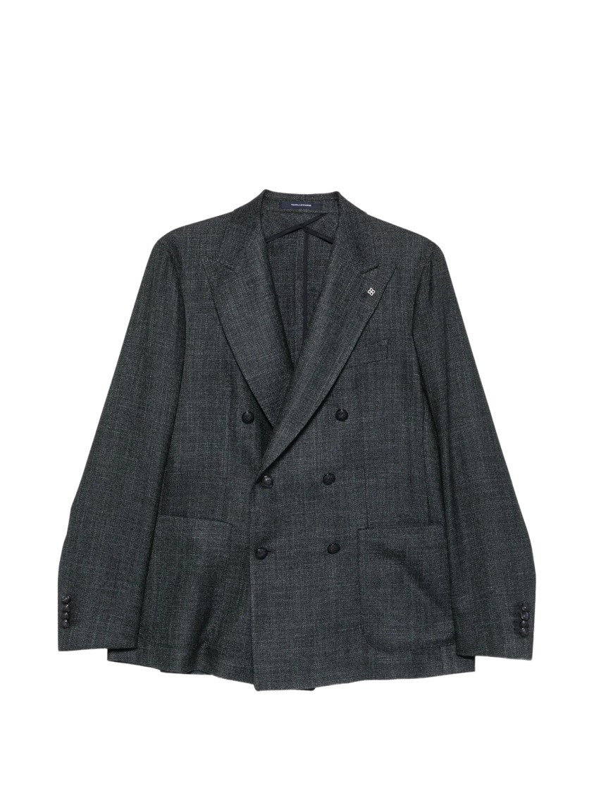 Tagliatore Double-Breasted Peak-Lapel Blazer
