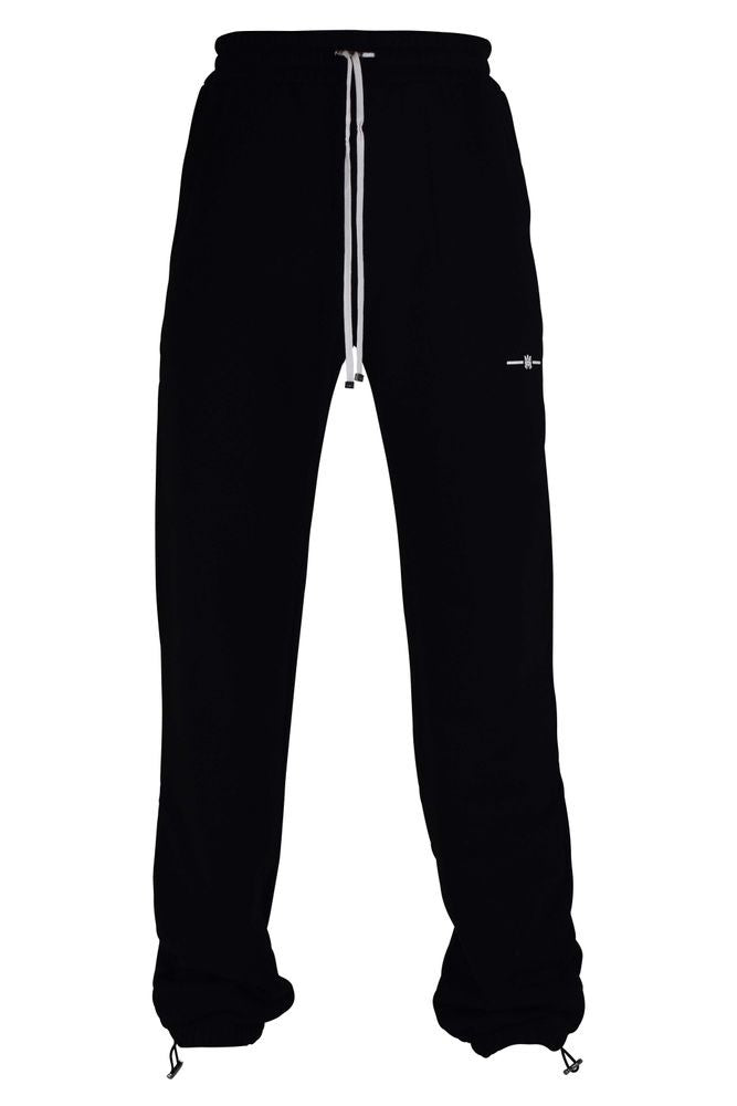 Amiri Black Cotton Jogging Pants With Signature Prints