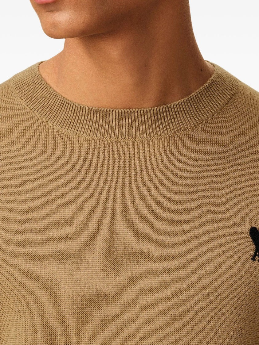 Ami Camel Wool Knit Sweater