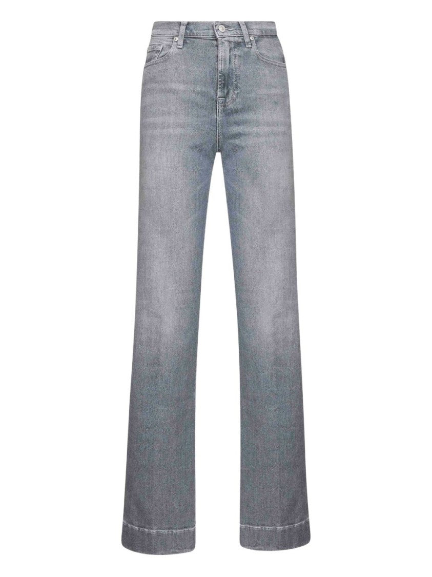 Seven High-Waisted Straight-Leg Jeans With Vintage Wash