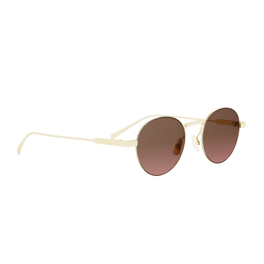 Celine Gold Metal Round Sunglasses
