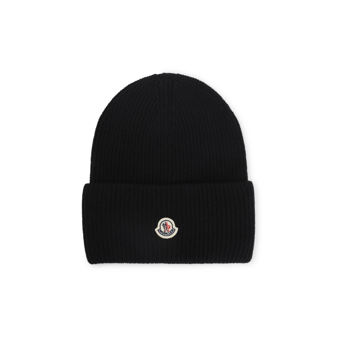 Moncler Ribbed Knit Hat With Folded Cuff