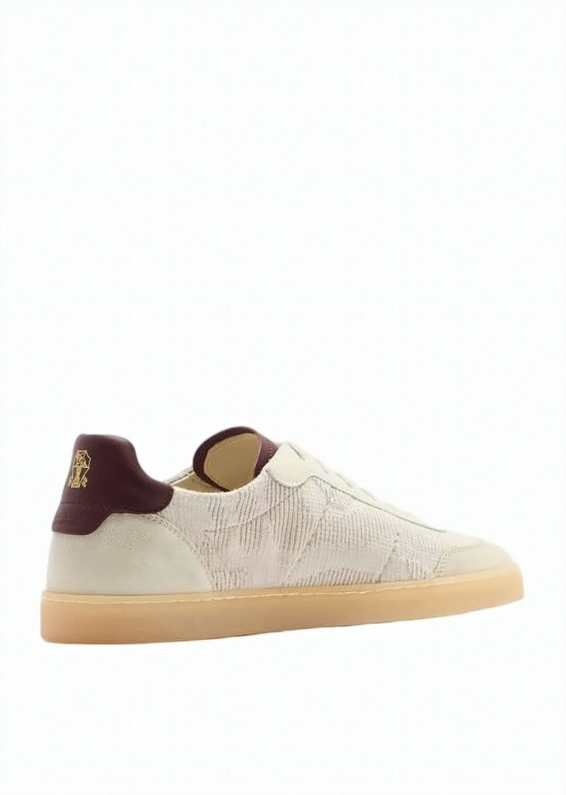 Brunello Cucinelli Textured Low-Profile Sneakers With Suede