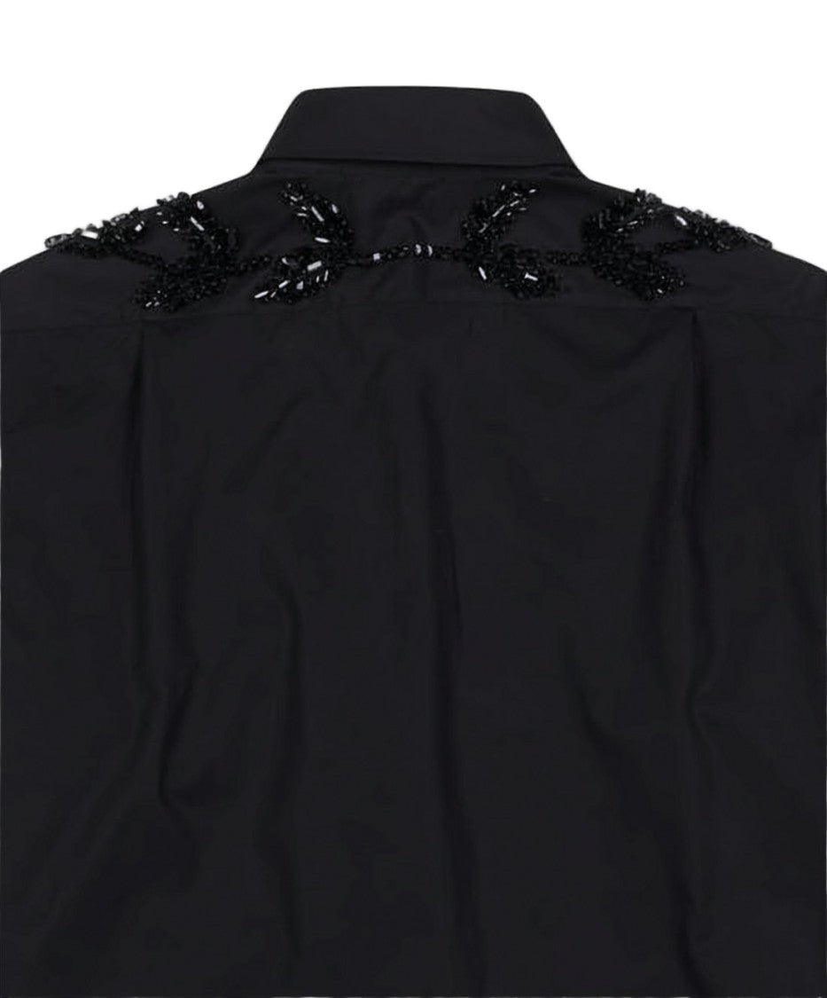 Burberry Classic Button-Down Shirt With Intricate Bead Embellishments