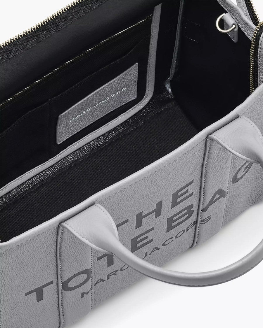 Marc Jacobs The Leather Small Cement Tote Bag