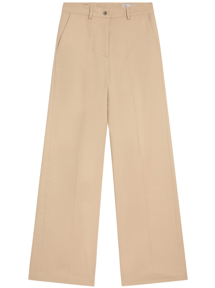Pence Beige Viola Wide Leg Tailored Trousers