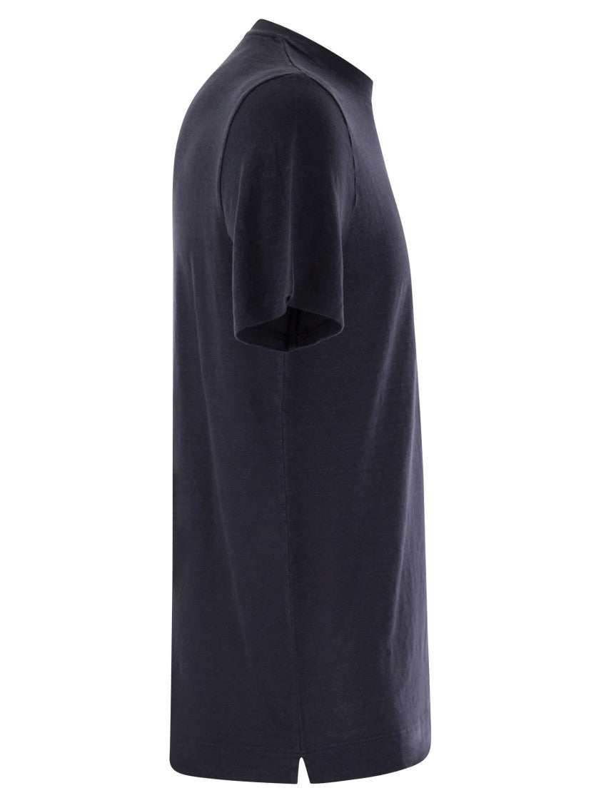 Fedeli Lightweight Linen And Elastane Blend T-Shirt