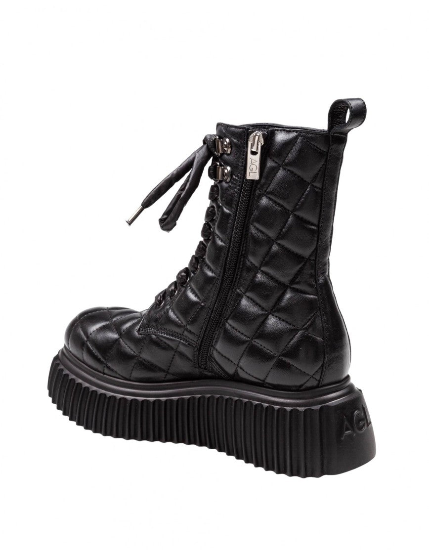 Agl Quilted Leather Softy Lowboot Ankle Boot