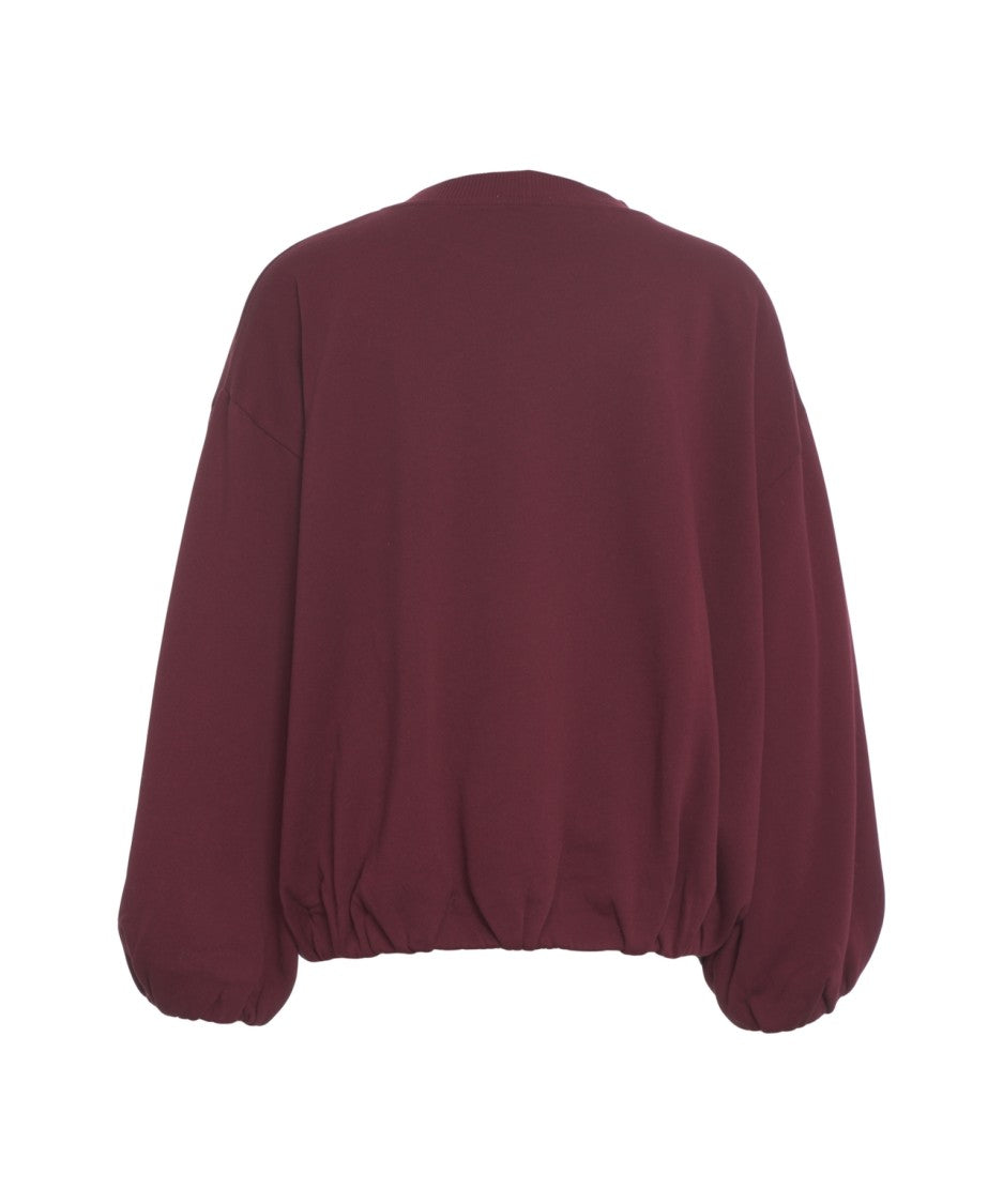 8Pm Oversized Sweatshirt With Balloon Sleeves And Ribbed Hem