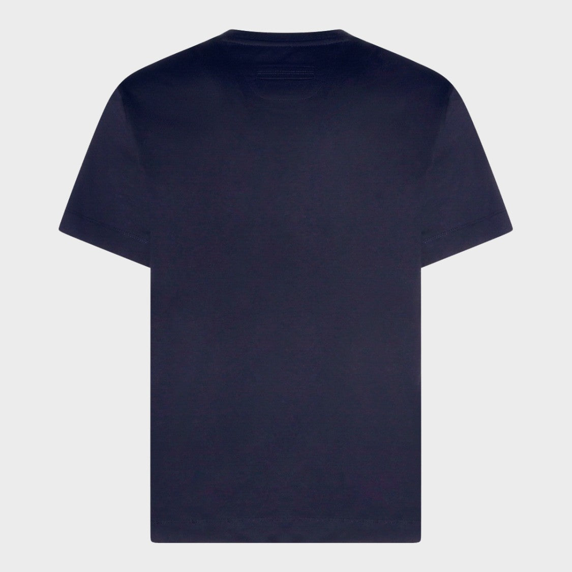 Zegna Navy Cotton Crew Neck Short Sleeve Knitwear