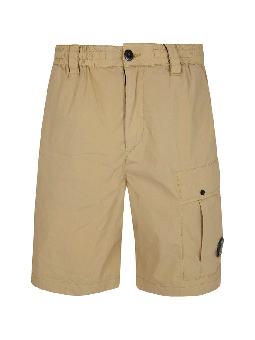 C.P. Company Loose-Fit Beige Bermudas With Adjustable Drawstring