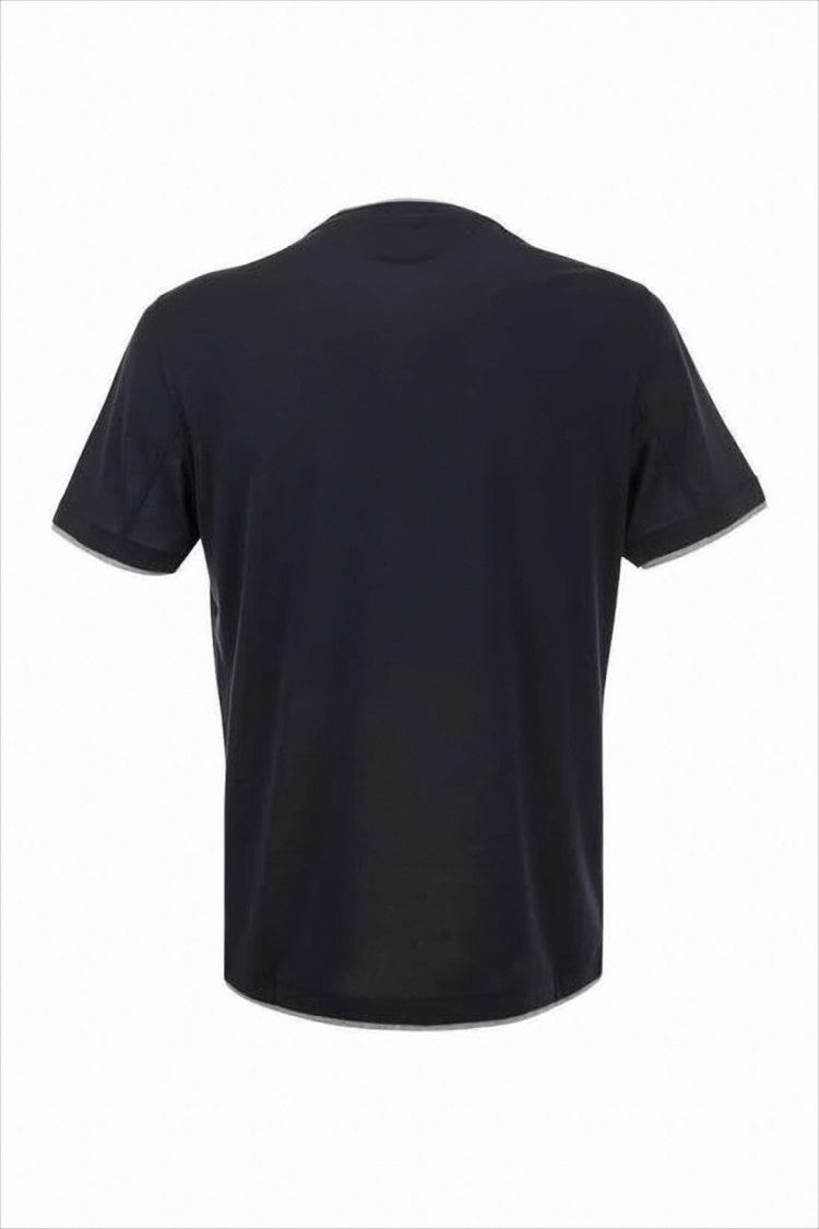 Brunello Cucinelli Black T-Shirt With Silk And Cotton Blend