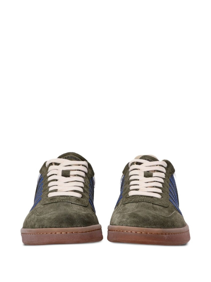 Dsquared2 Multicolour Olive Green Striped Lace Sneakers