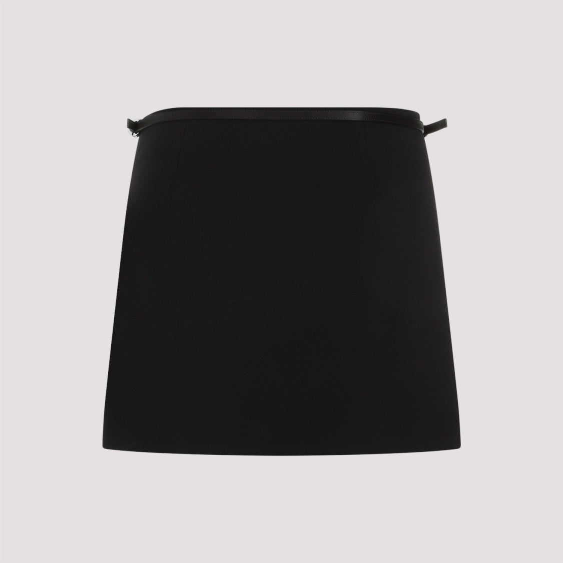 Givenchy Black Acetate Mini Wrap Voyou Skirt