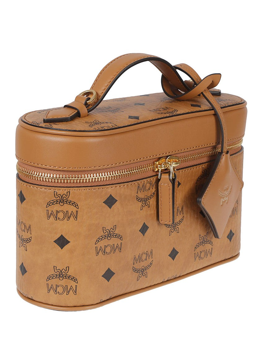 Mcm Visetos Monogram Canvas Convertible Handbag