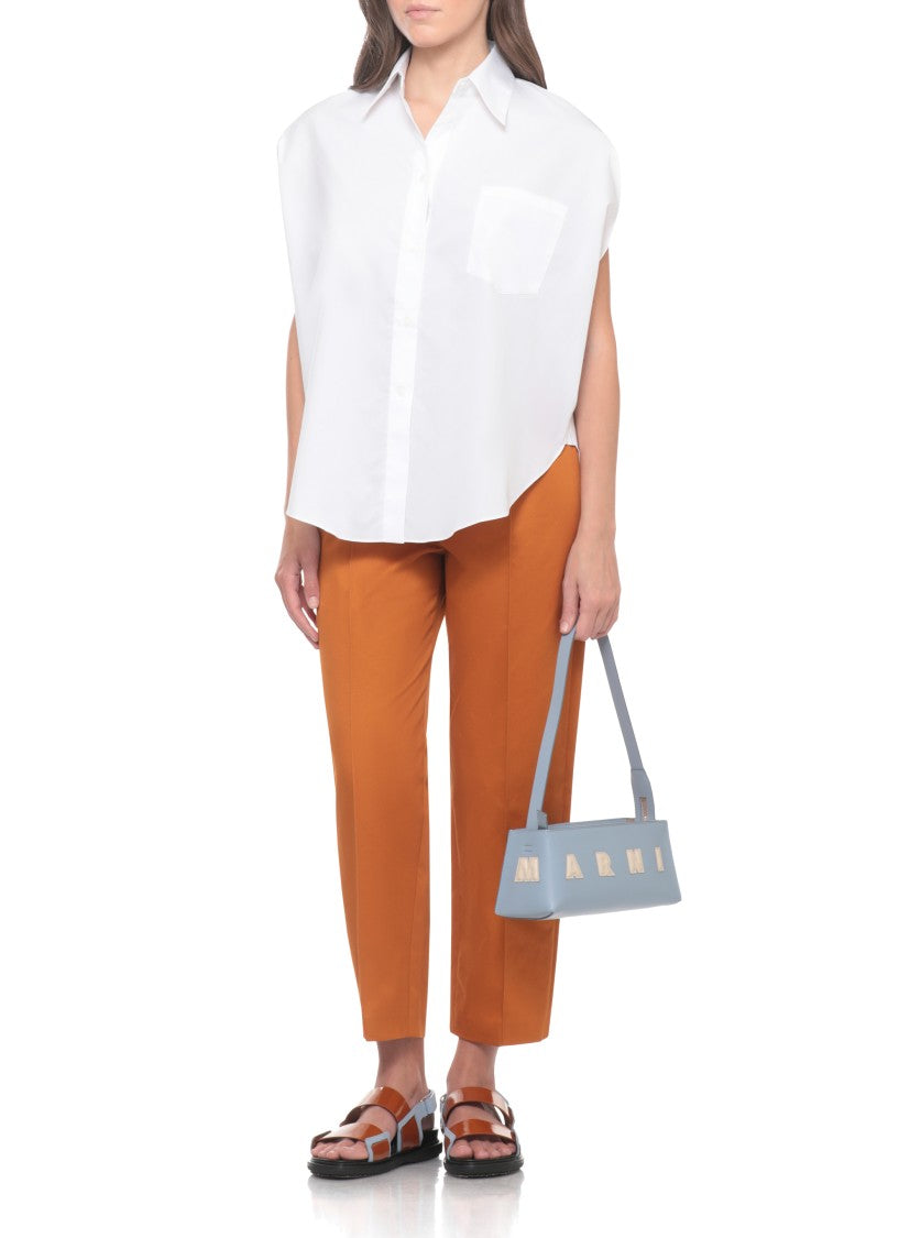 Marni Orange Side Zip Cotton Pants