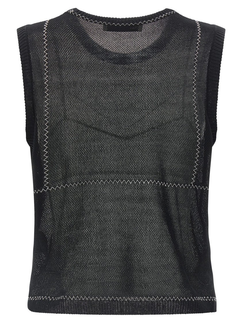 Tory Burch Semi-Transparent Mesh Top